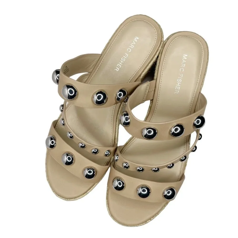 MARC FISHER Jalyn Embellished Espadrille Platform Sandal